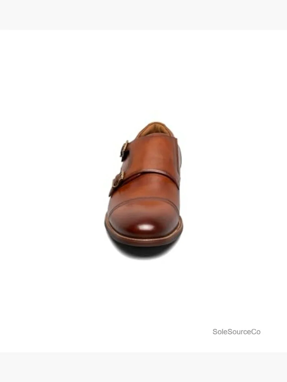 Cap Toe Double Monk Oxfords with Cushioned Insole